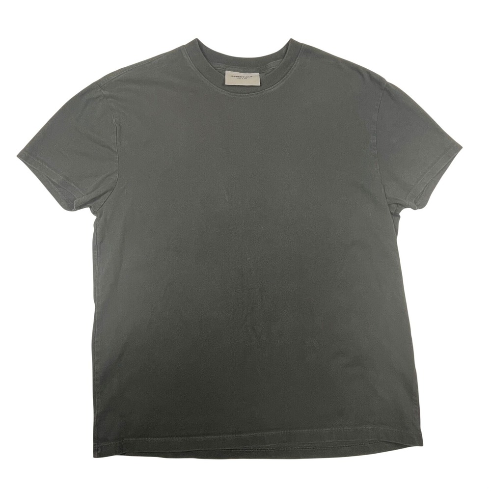 Fear of God Essentials T-Shirt Mens XXS Black Tonal Logo Streetwear Tee